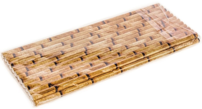 Трубочка паперова Бамбук 6х200 мм 25 шт