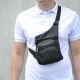 Чоловіча сумка з натуральної шкіри, тактична сумка - месенджер чорна, тактична сумка на груди. Изображение №30