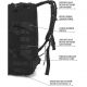 Рюкзак Тактичний на 40л штурмовий туристичний із системою MOLLE Чорний великий. Зображення №12