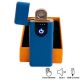 Електрозапальничка USB ZGP ABS, сенсорна електрична запальничка спіральна. Колір: синій. Зображення №12