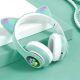 Бездротові навушники з котячими вушками та RGB підсвічуванням Cat VZV 23M. Колір: зелений. Изображение №4