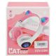 Бездротові навушники з котячими вушками та RGB підсвічуванням Cat VZV 23M. Колір: рожевий. Зображення №22