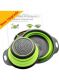 Дуршлаг силиконовый складной 2 шт в комплекте (большой + маленький) Collapsible filter baskets, зеленый. Зображення №4