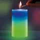 Декоративная восковая свеча с эффектом пламенем и LED подсветкой Candles magic 7 цветов RGB. Зображення №2