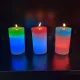 Декоративная восковая свеча с эффектом пламенем и LED подсветкой Candles magic 7 цветов RGB. Изображение №5