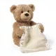 Детская интерактивная плюшевая игрушка для малыша на английском Мишка Пикабу Peekaboo Bear Brown 30 см Коричне. Изображение №5