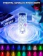Настольная аккумуляторная лампа с пультом 22см ночник Роза с пультом RGB Crystal Rose.. Зображення №3