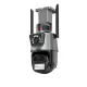 Уличная охранная поворотная WIFI камера  Dual Lens Zoom 8MP сирена, зум, iCSee удаленным доступом онлайн. Изображение №5
