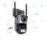 Уличная охранная поворотная WIFI камера  Dual Lens Zoom 8MP сирена, зум, iCSee удаленным доступом онлайн. Зображення №7