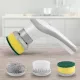 Щётка для мытья посуды с насадами аккумуляторная Electric Cleaning brush. Зображення №2