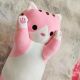 М'яка плюшева іграшка Довгий Кіт Батон котейка-подушка 50 см. Колір: рожевий. Зображення №3