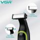 Чоловічий акумуляторний триммер для бороди та вусів VGR V-017 верстат для вологого та сухого гоління. Изображение №7