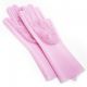 Силіконові рукавички Magic Silicone Gloves Pink для прибирання чистки миття посуду для будинку. Колір рожевий. Зображення №4