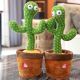 Танцюючий кактус співаючий 120 пісень з підсвічуванням Dancing Cactus TikTok іграшка Повторюшка кактус. Зображення №2