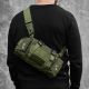 Сумка - підсумк тактична поясна Tactical військова, сумка нагрудна з ременем на плече 5 літрів кордура хакі. Изображение №5