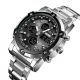 Годинник наручний чоловічий SKMEI 1389SIBK SILVER-BLACK, модний чоловічий годинник. Колір: срібний + чорний. Изображение №3