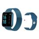 Smart Watch T80S, два браслети, температура тіла, тиск, оксиметр. Колір: синій. Зображення №3