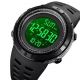 Годинник наручний чоловічий SKMEI 2070BKWT BLACK-WHITE, водостійкий тактичний годинник. Колір: чорний. Изображение №3