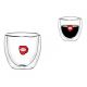 Набір склянок із подвійним дном Con Brio CB-8309-2 90 мл 2 шт, скляні чашки з подвійним дном. Зображення №4