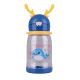 Пляшка для води з трубочкою 550 мл фляга прозора для напоїв з дозатором та ремінцем. Зображення №2