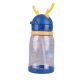 Пляшка для води з трубочкою 550 мл фляга прозора для напоїв з дозатором та ремінцем. Зображення №7
