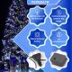 Гірлянда Роса Крапля 50 метрів 500 LED лампочок світлодіодна гірлянда в котушці мідний дріт 50 м 8 функцій + пульт Синій. Изображение №3