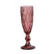 Келих для шампанського фігурний гранований з товстого скла набір 6 шт Рожевий. Зображення №3