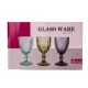 Скляні келихи з гранями набір келихів для вина 6 штук фужери для вина Зелений. Зображення №4
