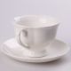 Чашка чайна з порцеляни 200мл з порцеляновим блюдцем кухоль для чаю з кришкою. Изображение №2
