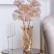 Ваза для квітів скляна декоративна декоративна золота 23,5 см. Изображение №2