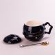 Чашка керамічна Space Walk 500мл із кришкою та ложкою чашка з кришкою чашки для кави Синий. Зображення №2