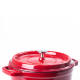 Кокотниця чавунна з емальованим покриттям 3л діаметр 23см темно-червоний. Изображение №8