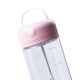 Пляшка для води із шейкером на батарейках 380 мл із ручкою прозора Рожевий. Изображение №2