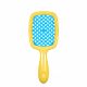 Щітка для волосся Salon Professional продувна 20 см SP0099 SL, Жовта з блакитним. Изображение №3