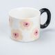 Чашка керамічна 400 мл для чаю та кави "Квітка" Чорна. Изображение №2