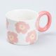 Чашка керамічна 400 мл для чаю та кави "Квітка" Рожева. Изображение №3