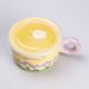 Чашка бульйонниця керамічна 750 мл з пластиковою кришкою "Квітка" Жовта супниця миска для локшини. Изображение №4