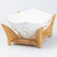 Салатниця з підставкою велика миска 23 х 13.5 см керамічна тарілка Біла. Изображение №3