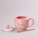 Чашка керамічна Flamingo 500мл з кришкою і ложкою чашки для кави. Изображение №2