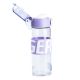 Пляшка для води 460 (мл) скляна прозора з пластиковою кришкою 22 (см) спортивна Фіолетовий. Изображение №2
