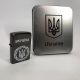 Дугова електроімпульсна запальничка USB Україна металева коробка HL-447. Колір: чорний. Зображення №16