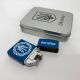 Дугова електроімпульсна запальничка USB металева коробка HL-447. Колір: синій. Изображение №14