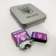 Дугова електроімпульсна запальничка USB Україна (металева коробка) HL-449. Колір: хамелеон. Изображение №11