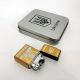 Дугова електроімпульсна запальничка USB Україна (металева коробка) HL-449. Колір: золотий. Зображення №12