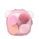 Набір спонжів для макіяжу у футлярі 4 штуки Puffy, рожевий. Изображение №5