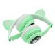 Бездротові навушники з котячими вушками та RGB підсвічуванням Cat VZV 23M. Колір: зелений. Зображення №10