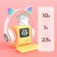 Бездротові навушники з котячими вушками та RGB підсвічуванням Cat VZV 23M. Колір: рожевий. Изображение №14