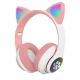 Бездротові навушники з котячими вушками та RGB підсвічуванням Cat VZV 23M. Колір: рожевий. Зображення №23