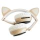 Бездротові навушники ST77 LED з котячими вушками, що світяться. Колір: золотий. Изображение №3