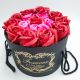 Подарочный набор мыльных роз Forever I love you \ Подарочный набор букет из мыла в шляпной коробке Красный. Зображення №3